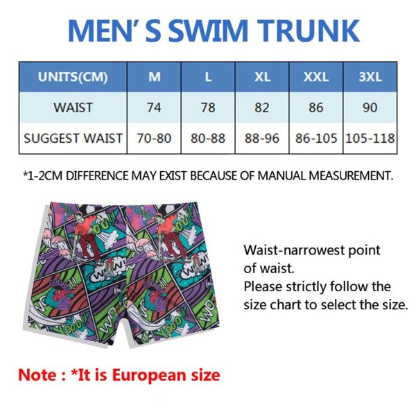 Men Swimwear Plus Size Fashion Printed Swimsuit Male High Quality Elastic Swim Trunks With Pad - Image 3