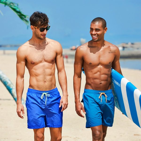 Mens Swimwear Swim Shorts Trunks Beach Board Shorts Swimming Pants Swimsuits Mens Running Sports Surffing Shorts - Image 2