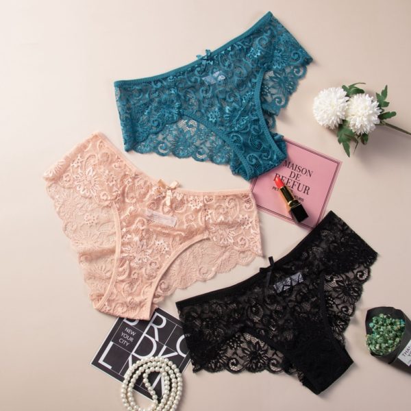 Sexy Panties Comfortable Briefs Exquisite Crotchless Shorts Solid Lingerie Sexy Hollow Out Underwear Women - Image 2