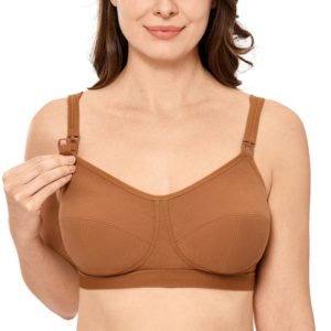 Women's Plus Size Wirefree Cotton Maternity Nursing Bra Softcup Sleeping Underwear