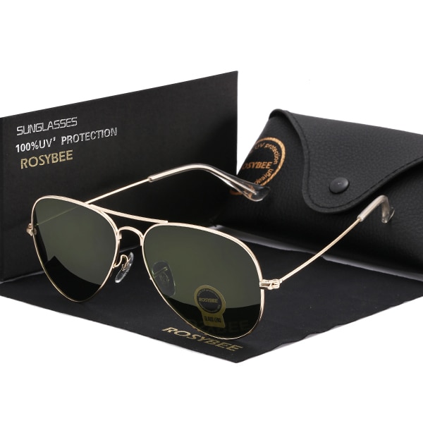 G15 Glass Lens Women Men Sunglasses UV400 Aviation Brand Classic Mirror Male Oculos Vintage Banned Man Sun Glasses
