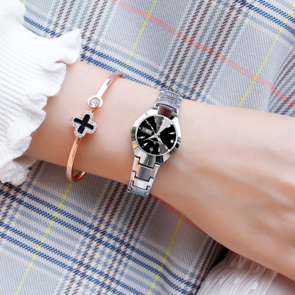 Small Watches For Women Calendar Bracelet Watch Montre Femme - Image 4