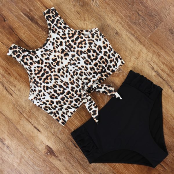 High Waisted Swimsuit Bikini  Push Up Swimwear Women Sexy Bathing Suit Female Vest Bikini Set Leopard Swim Suit Beachwear - Image 2