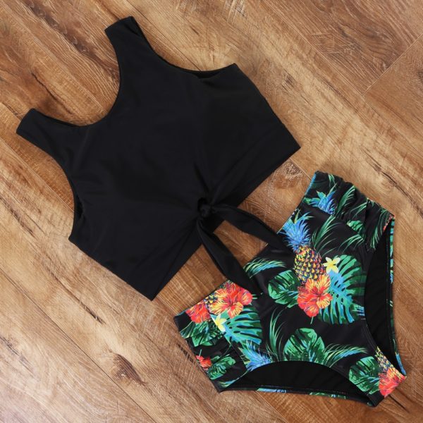 High Waisted Swimsuit Bikini  Push Up Swimwear Women Sexy Bathing Suit Female Vest Bikini Set Leopard Swim Suit Beachwear - Image 3