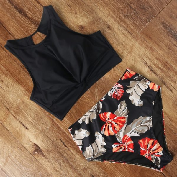 High Waisted Swimsuit Bikini  Push Up Swimwear Women Sexy Bathing Suit Female Vest Bikini Set Leopard Swim Suit Beachwear - Image 4