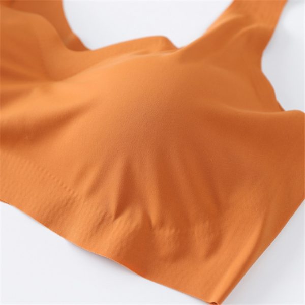 Ice Silk Bra Seamless Vest Bras Women Push Up Underwear Lingerie Sleep Top Padded Bralette Soutien 4