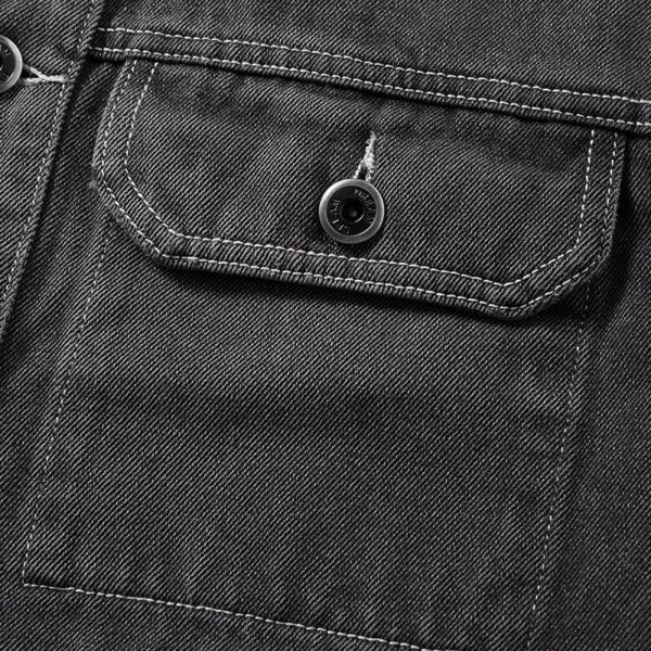 Jeans Clothing Motorcycle Selvedge Denim Jacket Vintage Men Work Jacket - Image 5