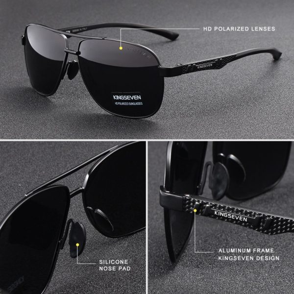 Men Aluminum Sunglasses Polarized UV400 Mirror Male Sun Glasses Women For Men Oculos de sol - Image 2