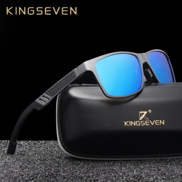 KINGSEVEN Men Polarized Sunglasses Aluminum Magnesium Sun Glasses Driving Glasses Rectangle Shades For Men Oculos masculino 1
