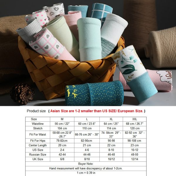 5Pcs Women Panties Lady Cotton Underwear Girls Breathable Seamless High Waist Briefs Women Cute Sexy Lingerie Intimates - Image 2