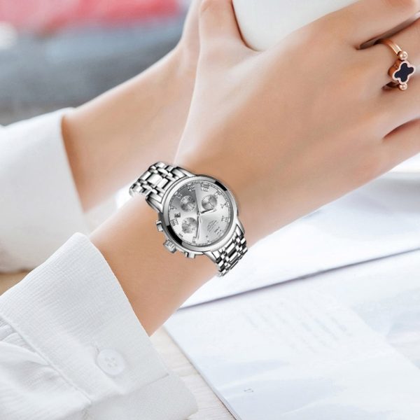 Blue Face Watches Female Quartz Waterproof Watch - Image 2