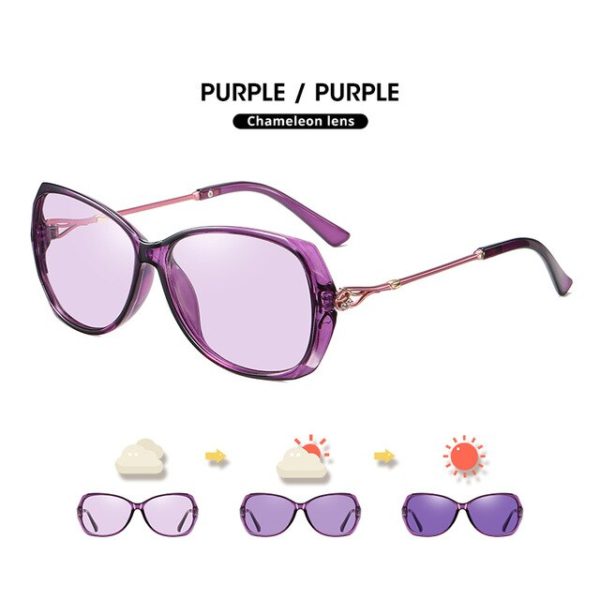 Photochromic Sunglasses For Women Polarized Travel Glasses Oversized Luxury Ladies Eyewear - Image 4
