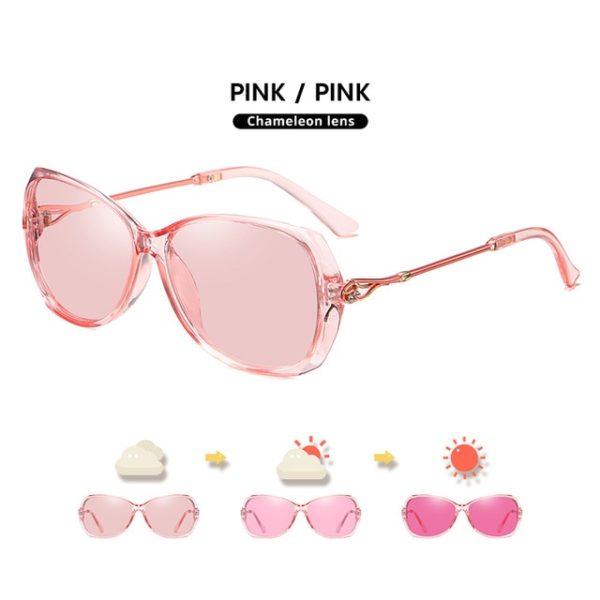 Photochromic Sunglasses For Women Polarized Travel Glasses Oversized Luxury Ladies Eyewear - Image 3
