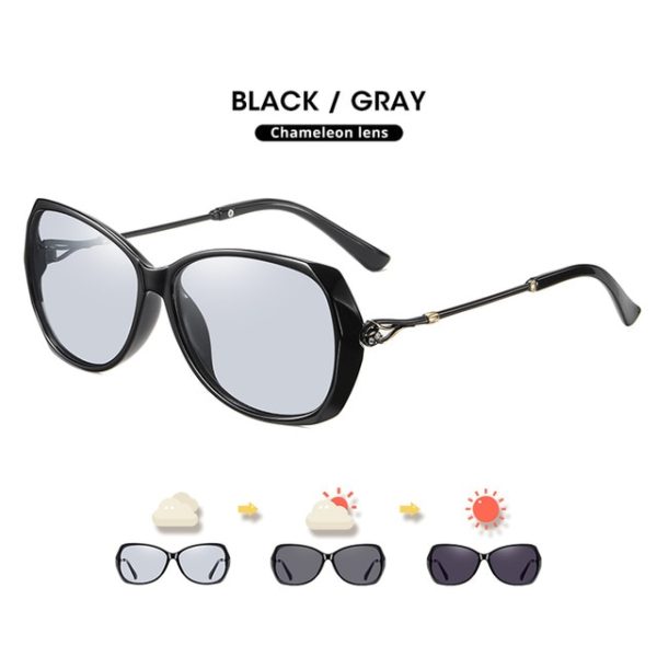 Photochromic Sunglasses For Women Polarized Travel Glasses Oversized Luxury Ladies Eyewear - Image 2