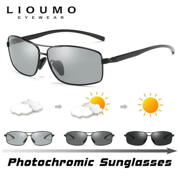 LIOUMO Top Photochromic Sunglasses Men Women Polarized Chameleon Glasses Driving Goggles Anti glare Sun Glasses zonnebril 1