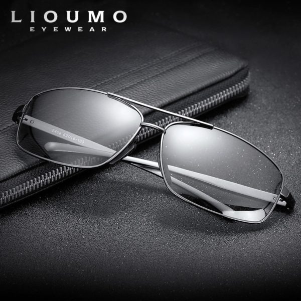 LIOUMO Top Photochromic Sunglasses Men Women Polarized Chameleon Glasses Driving Goggles Anti glare Sun Glasses zonnebril 2