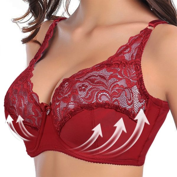 Lace Bra Plus Size Bra Women Underwear Bralette Crop Top Sexy Female Bra Large BH Tube Top Female Push Up Brassiere Laced Bra - Image 2
