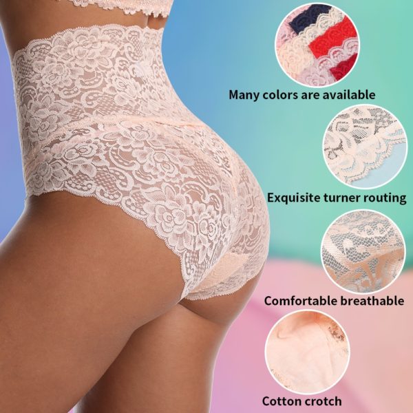 Lace panties women panties High waist Plus Size female sexy underwear Butt Lift Lingerie Seamless briefs 2