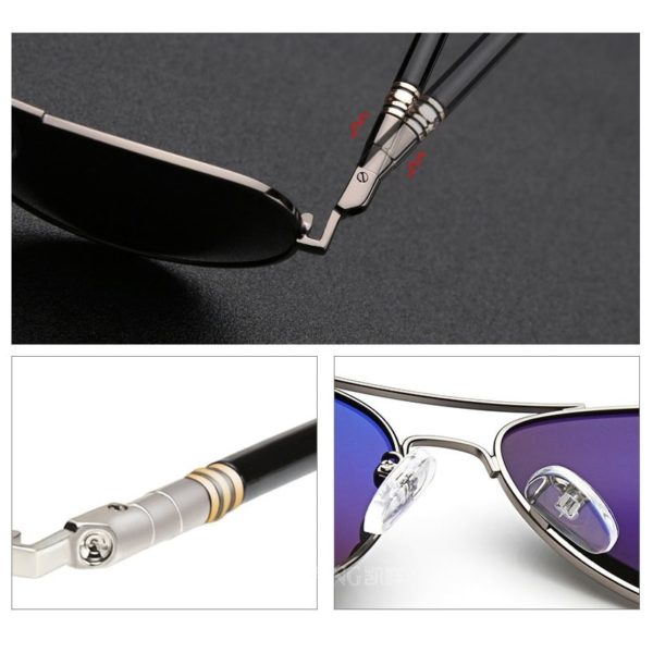 Luxury Men's Polarized Sunglasses Driving Sun Glasses For Men Women Brand Designer Male Vintage Black Pilot Sunglasses UV400 - Image 3