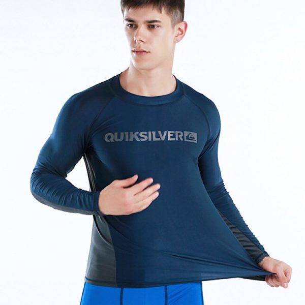 M 6XL UV Protection Lycra Rashguard Men Long Sleeve Swimsuit Swim Rash Guard Quick Dry Surf