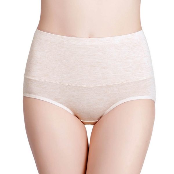 M~7XL Plus Size Panties For Women Underwear High Waist Briefs Abdomen Cotton Underpants Solid Breathable Summer Female Intimates - Image 4