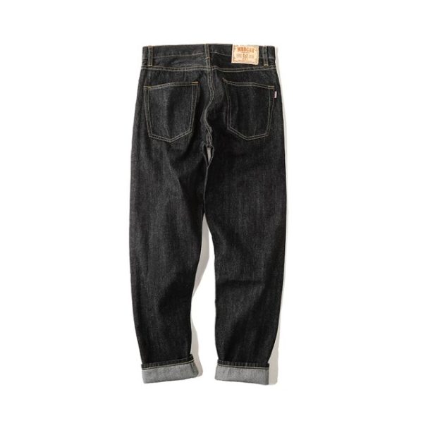 14oz Classic Mens Selvedge Denim Jeans Pencil Pants - Image 2