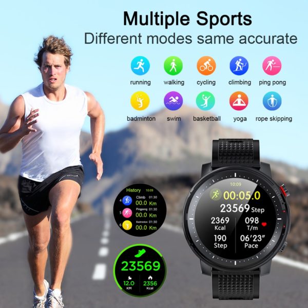 MELANDA 2021 Full Touch Smart Watch Men Sports Clock IP68 Waterproof Heart Rate Monitor Smartwatch for 4
