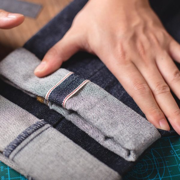 Good Raw Denim Jeans Dark Blue Classic Selvedge Pants - Image 3