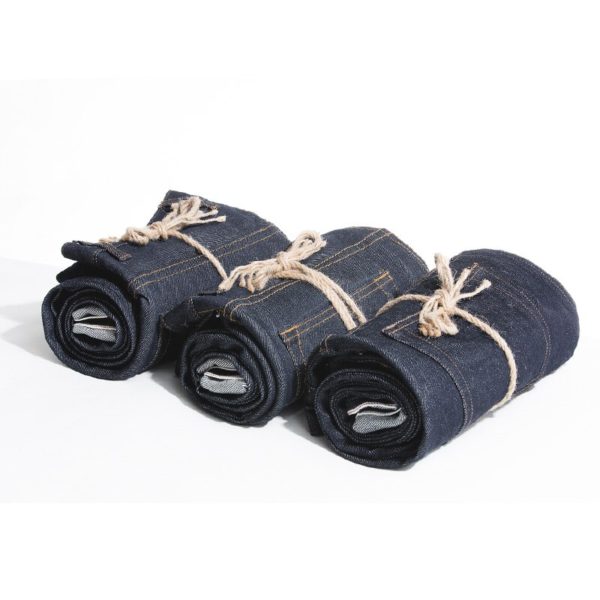 Good Raw Denim Jeans Dark Blue Classic Selvedge Pants - Image 2