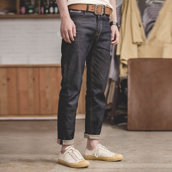 Workwear Cotton Durable Selvage Jeans Men Blue - Image 3