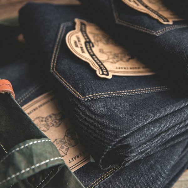 Workwear Cotton Durable Selvage Jeans Men Blue - Image 6