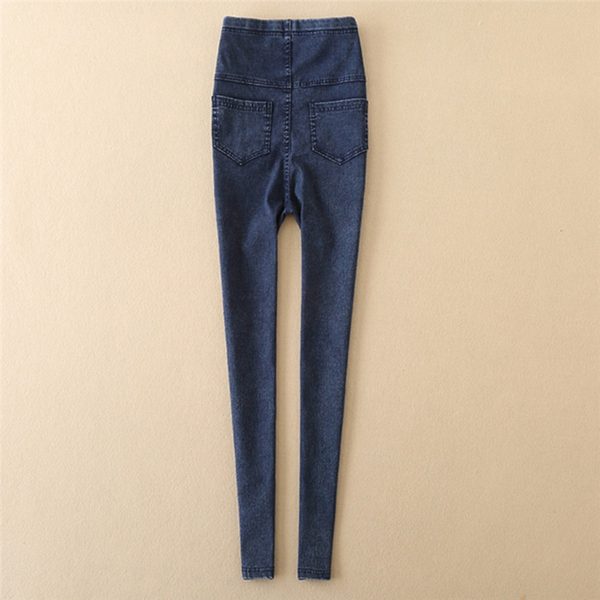 Maternity Pregnancy Skinny Trousers Jeans Pants Elastic Pregnant Women's Feet Stomach Lift Pants Stretch Denim Pants - Image 5