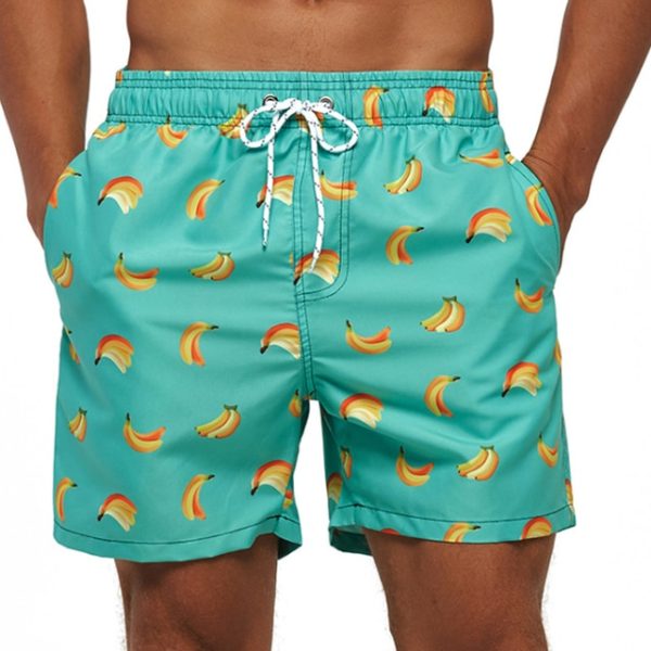 Mens Quick Dry Printed Short Swim Trunks with Mesh Lining Swimwear Bathing Suits Funny Shorts with Mesh Lining Swimwear Bathing