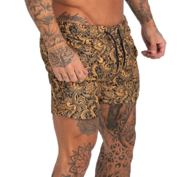 Mens Swimming Trunks Mesh Lining Elastic Drawstring Beach Shorts Swimsuit Man Shorts Summer Boxer Holiday Bathing Suit Fast Dry - Image 2