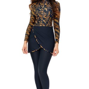 Muslim Swimwear Women Modest Patchwork Hijab Long Sleeves Sport Swimsuit 3pcs Islamic Burkinis Wear Bathing Suit