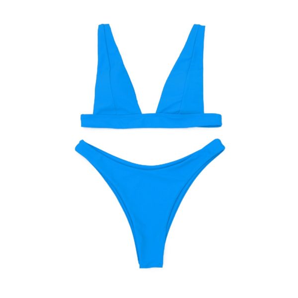 New Sexy Bikini 2021 Solid Swimsuit Women Swimwear Push Up Bikini Set Brazilian Bathing Suit Summer 4