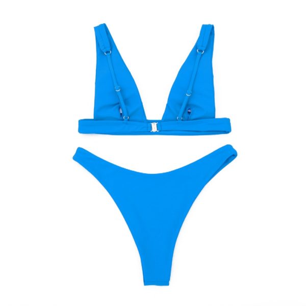 New Sexy Bikini 2021 Solid Swimsuit Women Swimwear Push Up Bikini Set Brazilian Bathing Suit Summer 5