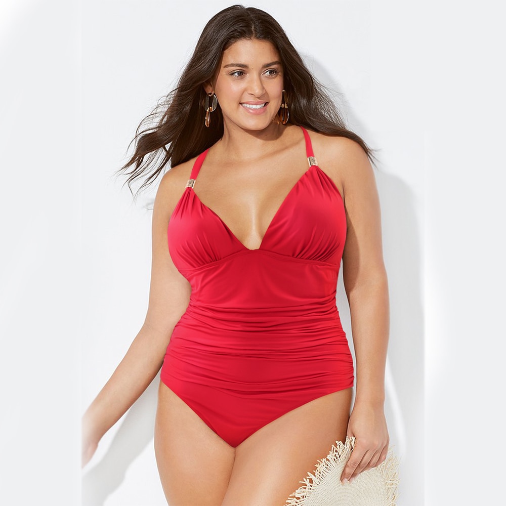 One Piece Tankini Plus Size Swimwear Women Black Halter Hot Monokini Swimsuit Push Up Bathing Suit Sexy High Waist Bodysuit 6 One Piece Tankini Plus Size Swimwear Women Black Halter Hot Monokini Swimsuit Push Up Bathing Suit Sexy High Waist Bodysuit - Image 6
