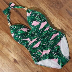 One Piece Tankini Plus Size Swimwear Women Black Halter Hot Monokini Swimsuit Push Up Bathing Suit Sexy High Waist Bodysuit