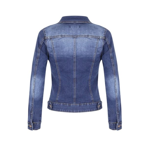 Plus Size Short Denim Jackets Women autumn Wash Long Sleeve Vintage Casual Jean Jacket Bomber Denim Coat ladies jacket outerwear - Image 3