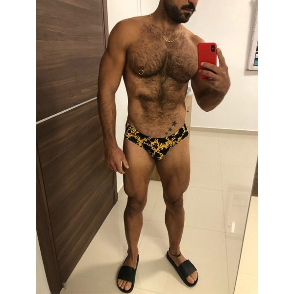 Push Pad swimwear Men Printing Bathing Suit Swimming Briefs Low Waist Swimsuit Summer Men's Swim Trunks Quick Drying Beachwear - Image 2