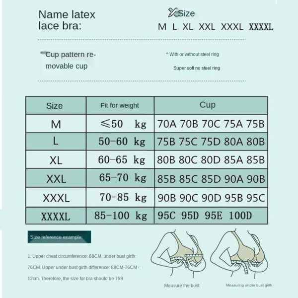 Queenral Plus Size Bra 3XL4XL Seamless Bras For Women Underwear BH Sexy Lace Brassiere Push Up Bralette With Pad Vest Top Bra - Image 3
