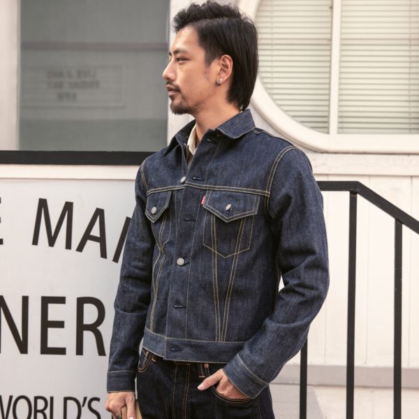 Trucker Short Denim Jacket Type 3 Selvedge Men Outerwear Slim Fit 557XX - Image 2