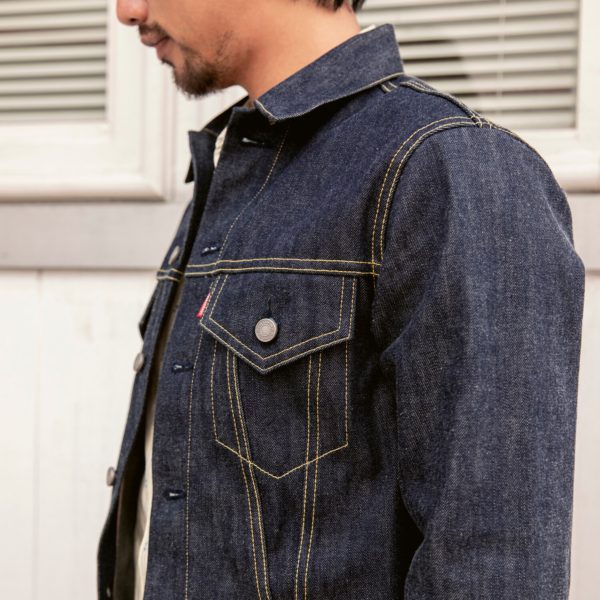 Trucker Short Denim Jacket Type 3 Selvedge Men Outerwear Slim Fit 557XX - Image 5