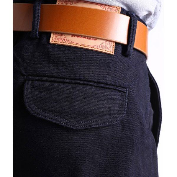Chino WW2 Military Selvedge Slim Jeans Trousers Blue-Black ONEWASH - Image 5