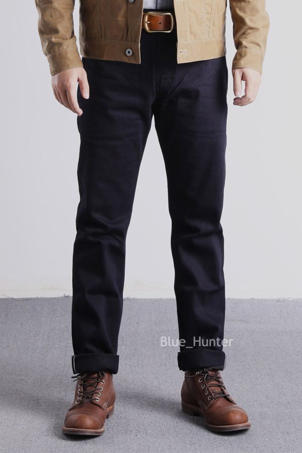 Chino WW2 Military Selvedge Slim Jeans Trousers Blue-Black ONEWASH - Image 3