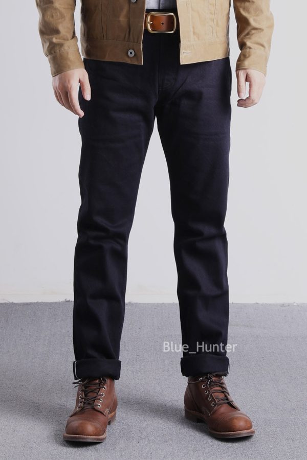 Red Tornado Selvedge Denim Officer Chino Vintage WW2 Military Trousers Slim Fit Blue Black ONEWASH 4