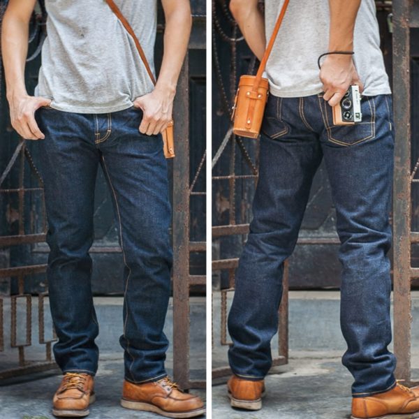 Red Tornado Slim Fit Men s Jeans 16oz Selvage Denim Pants Blue Onewash