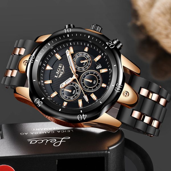 Relogio Masculino New Fashion Watch Men LIGE Top Brand Sport Watches Mens Waterproof Quartz Clock Man 1