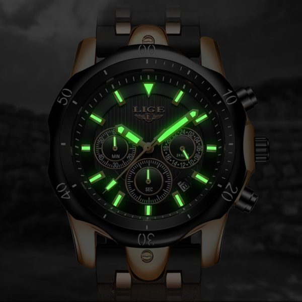 Relogio Masculino New Fashion Watch Men LIGE Top Brand Sport Watches Mens Waterproof Quartz Clock Man 2